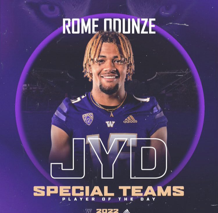 Rome Odunze named Special Teams Player of the Day