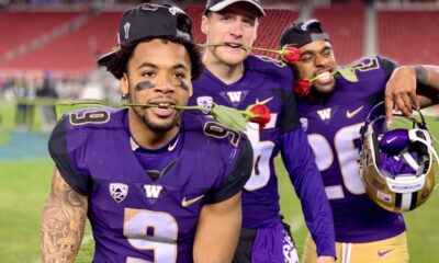 Race Porter in Pasadena with Myles Gaskin and Salvon Ahmed