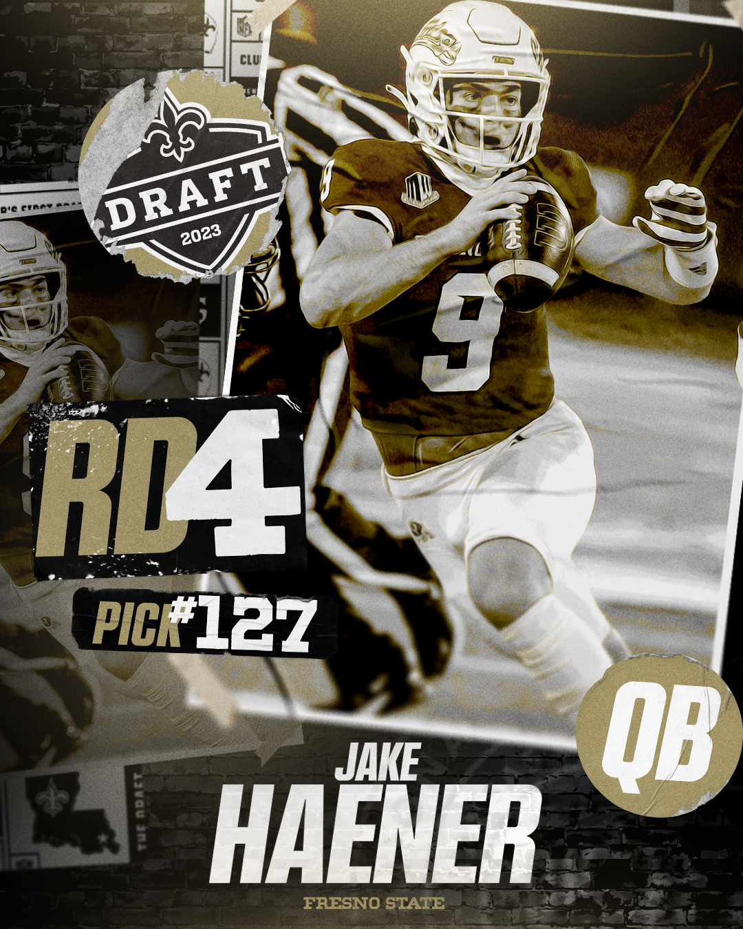 Saints select QB Jake Haener 127th Overall